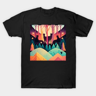 Magic Forest Cats T-Shirt
